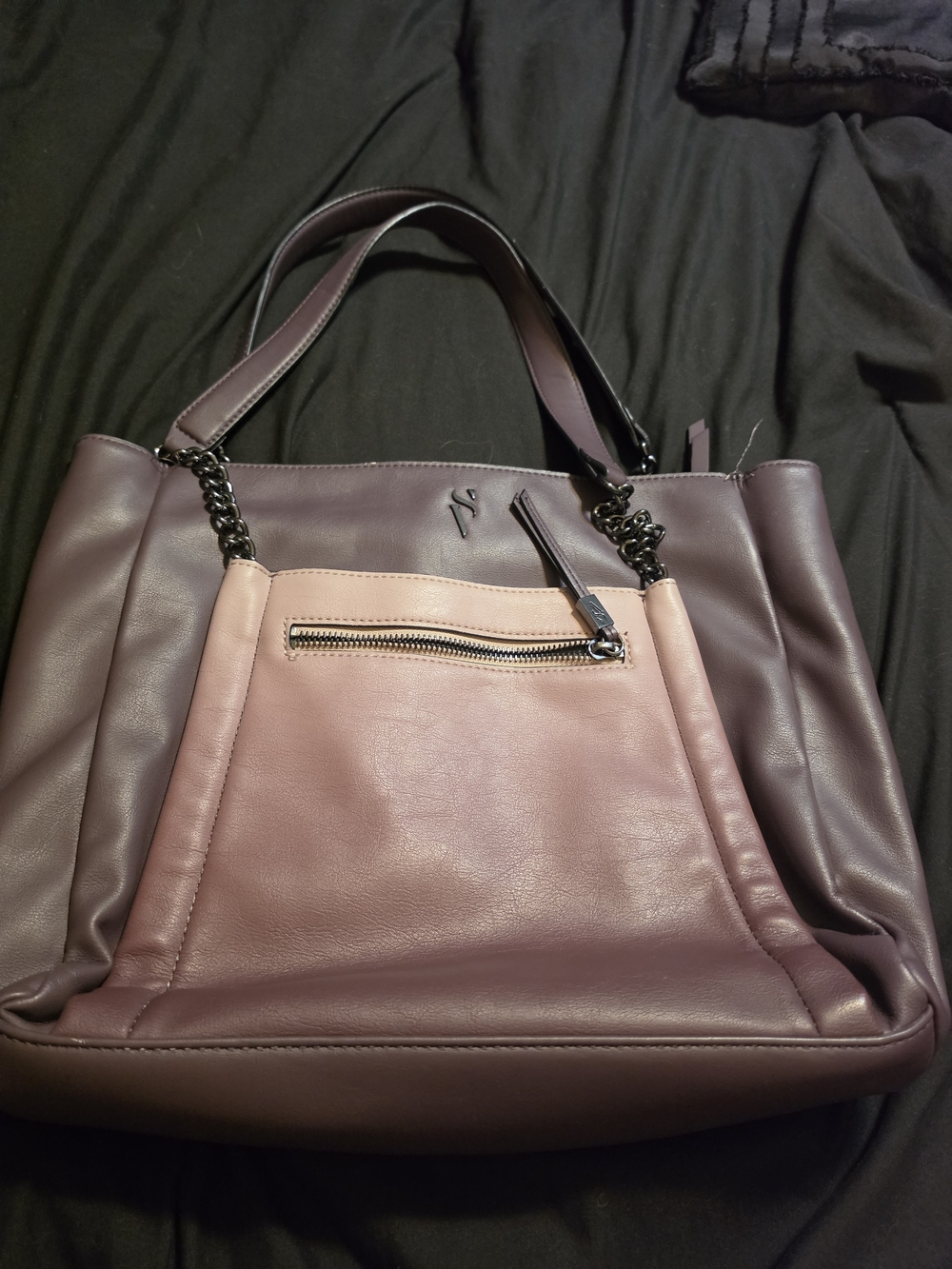 Simply Vera Vera Wang Two-Tone Mauve and Blush Shoulder Bag